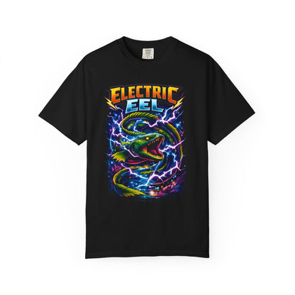 Electric Eel Graphic T-Shirt — Neon Lightning Ocean Tee
