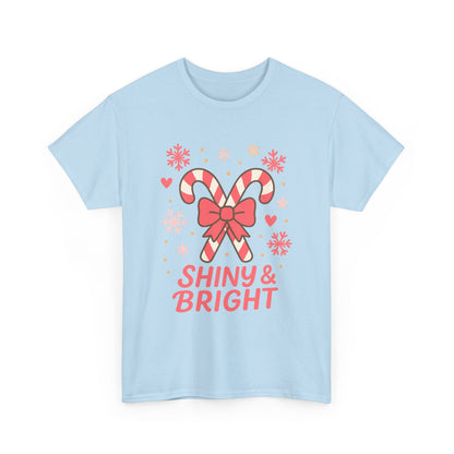 Candy Cane Christmas Tee, Holiday Shirt, Festive Unisex Cotton Tee, Merry and Bright T-Shirt, Gift for Christmas, Winter Apparel