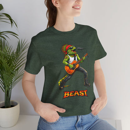 Rock Iguana Guitarist Tee — "Rock. Power. Presence." Beast Graphic Shirt