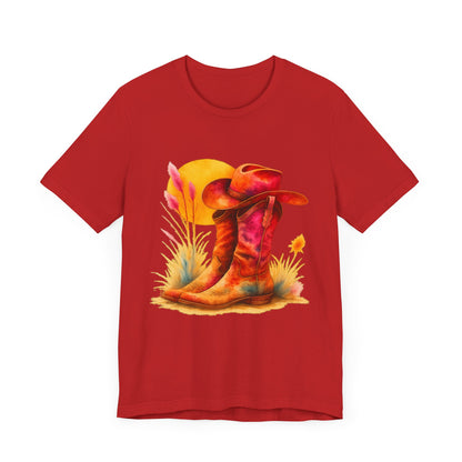 Western Enthusiast Tee - Boots and Hat Design
