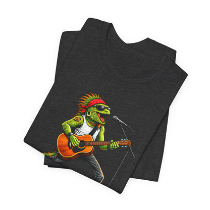 Rock Iguana Guitarist Tee — "Rock. Power. Presence." Beast Graphic Shirt
