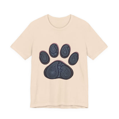 Blue Paisley Paw  Tee