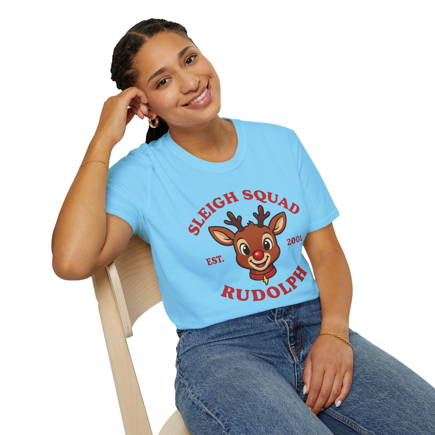Sleigh Squad Unisex T-Shirt - Christmas Rudolph Tee