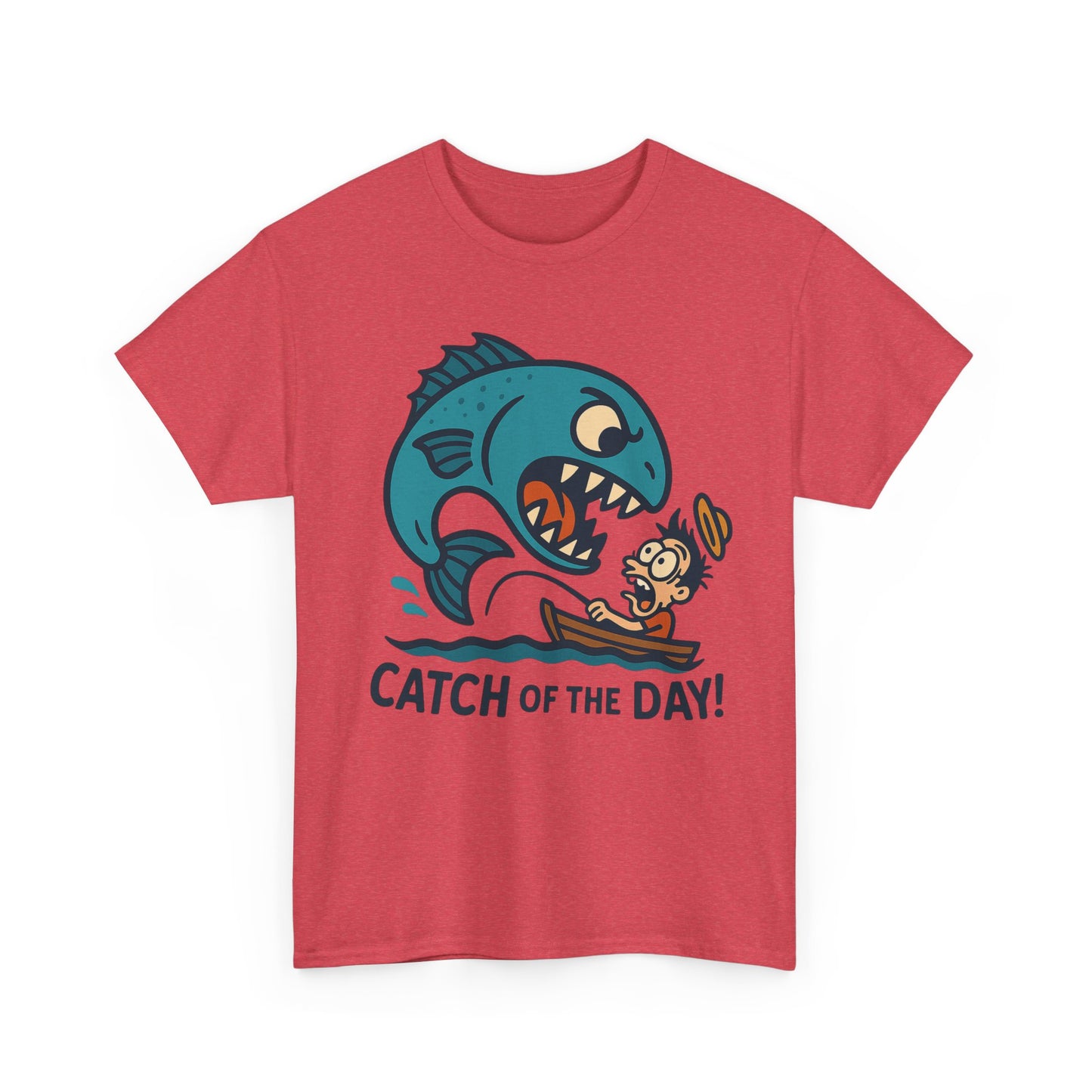 Fishing Cartoon Tee Shirt - Catch of the Day Unisex