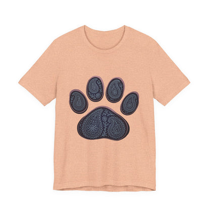 Blue Paisley Paw  Tee
