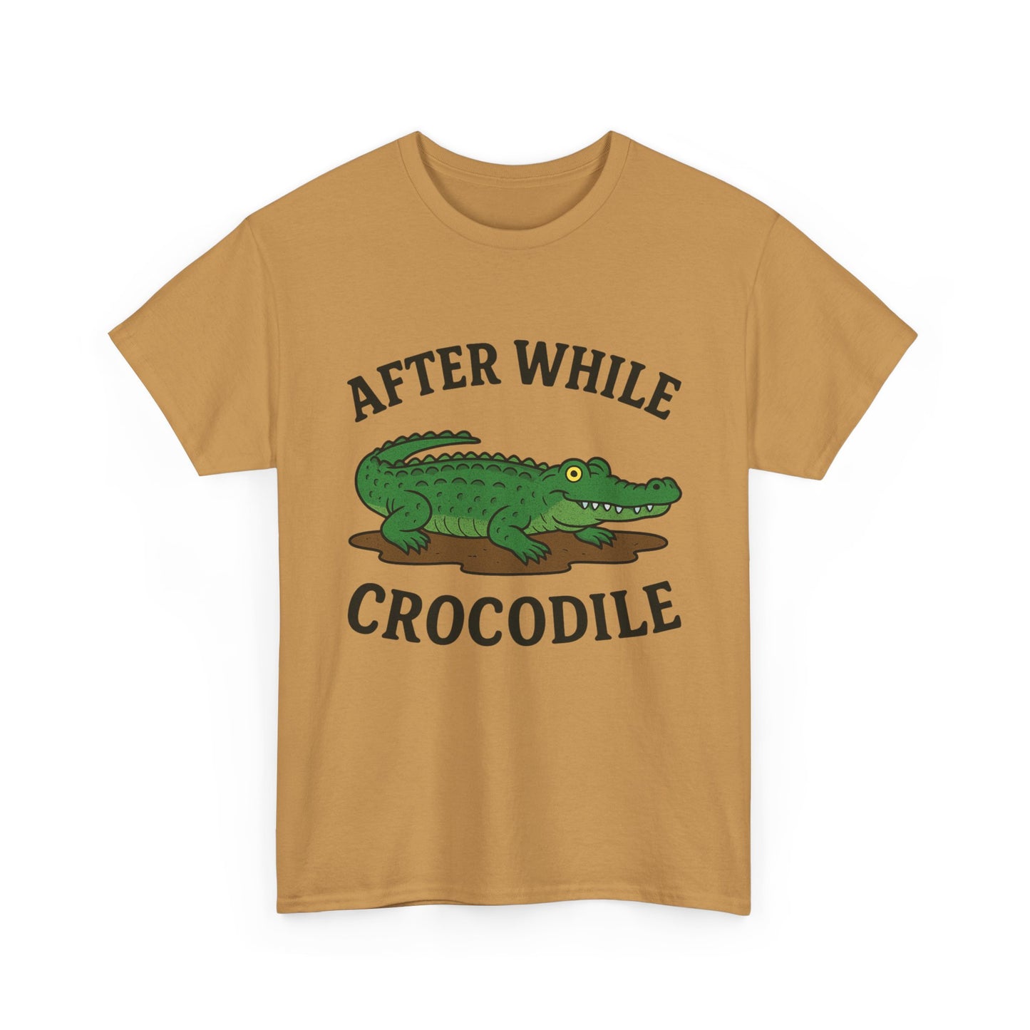 Crocodile Unisex Tee - After while, crocodile - Cute Minimalist Design