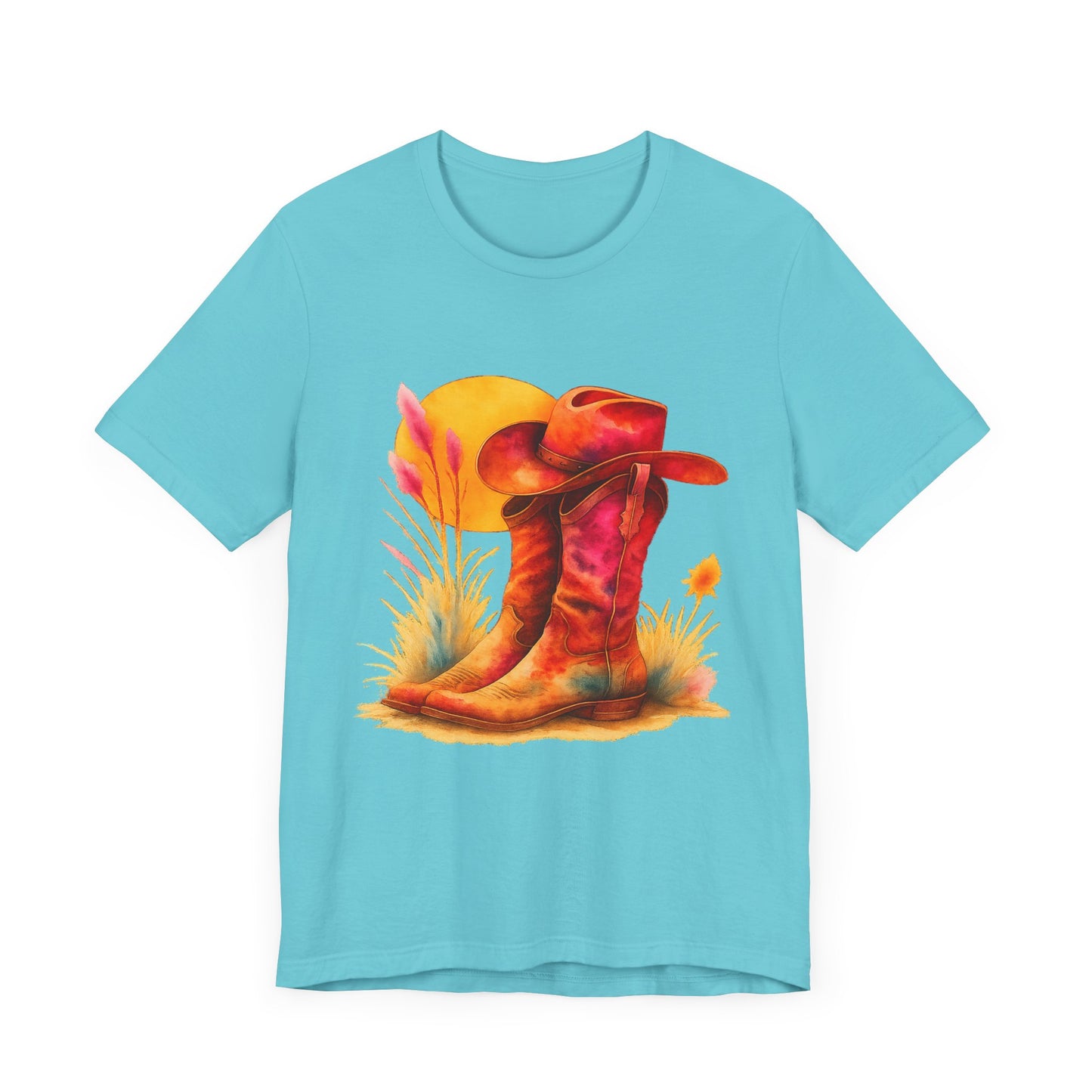 Western Enthusiast Tee - Boots and Hat Design