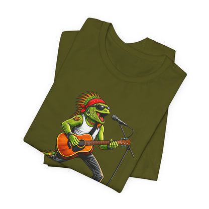 Rock Iguana Guitarist Tee — "Rock. Power. Presence." Beast Graphic Shirt