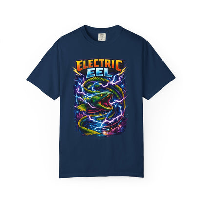 Electric Eel Graphic T-Shirt — Neon Lightning Ocean Tee