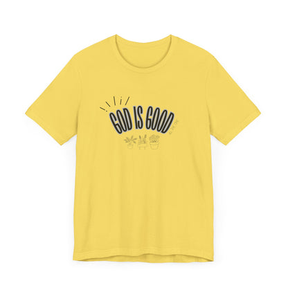 God is Good Unisex T-shirt with Flower Images
