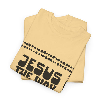Christian Unisex Tee with Hot Chunky Funky Letters and Abstract Beads - John 14:6