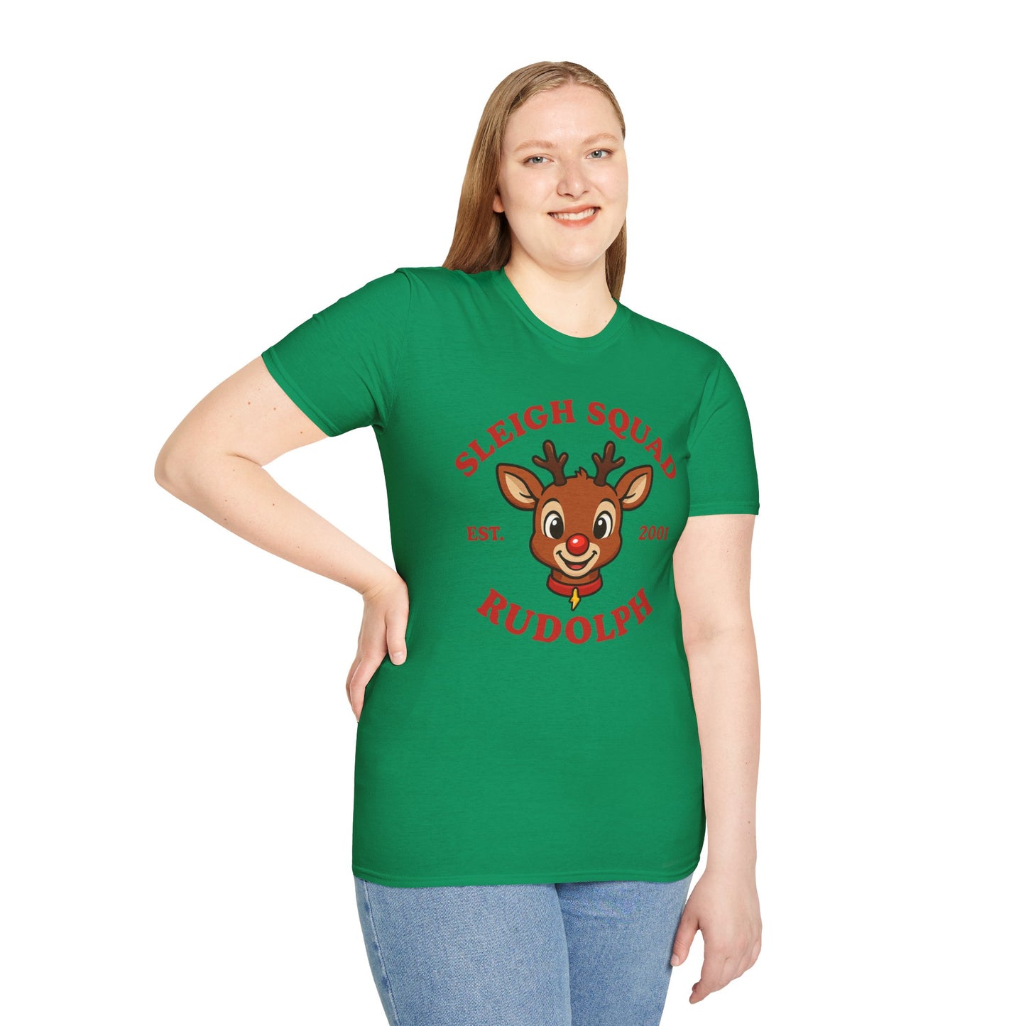 Sleigh Squad Unisex T-Shirt - Christmas Rudolph Tee
