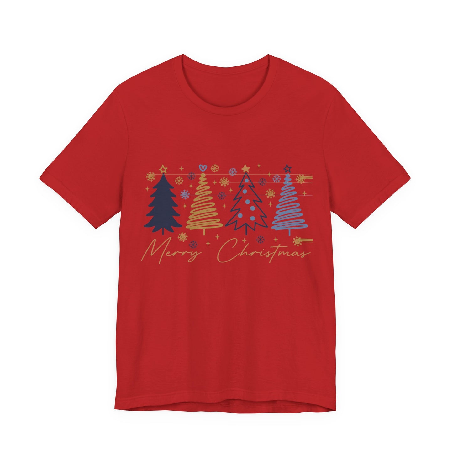 Christmas Tee with Abstract Trees