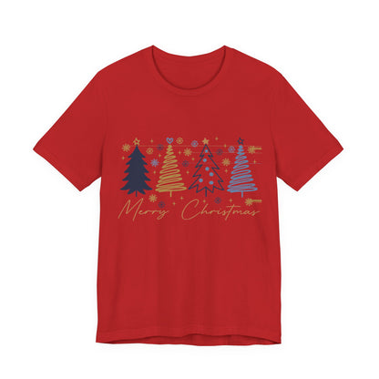 Christmas Tee with Abstract Trees