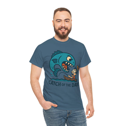 Fishing Cartoon Tee Shirt - Catch of the Day Unisex