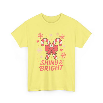 Candy Cane Christmas Tee, Holiday Shirt, Festive Unisex Cotton Tee, Merry and Bright T-Shirt, Gift for Christmas, Winter Apparel