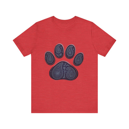 Blue Paisley Paw  Tee