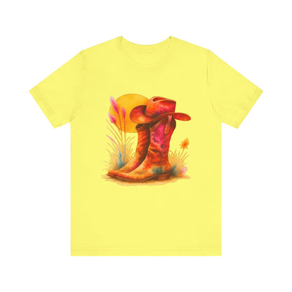 Western Enthusiast Tee - Boots and Hat Design