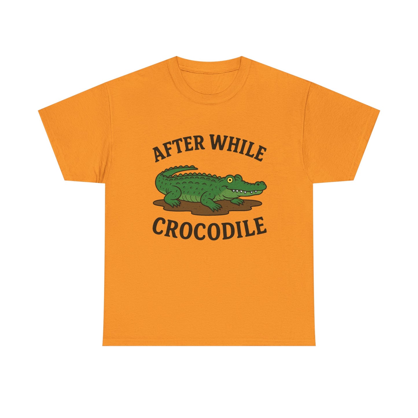 Crocodile Unisex Tee - After while, crocodile - Cute Minimalist Design