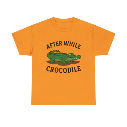 Crocodile Unisex Tee - After while, crocodile - Cute Minimalist Design