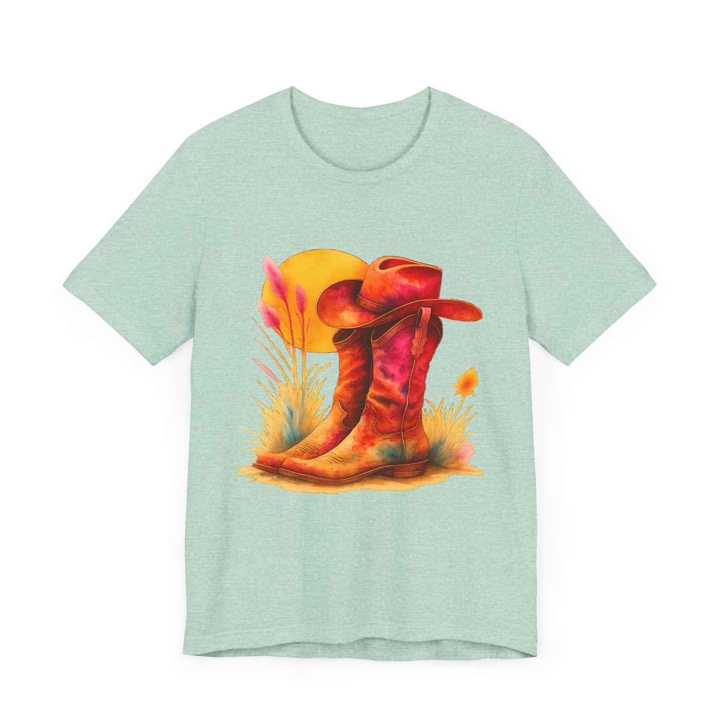Western Enthusiast Tee - Boots and Hat Design