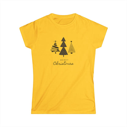 Women's Tee - Monochromatic 3-Christmas Trees Design