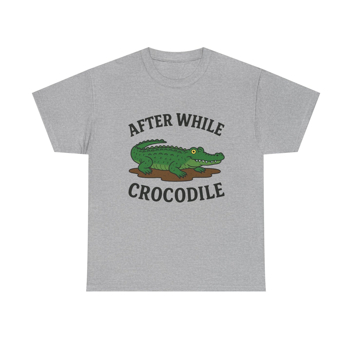 Crocodile Unisex Tee - After while, crocodile - Cute Minimalist Design