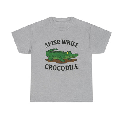 Crocodile Unisex Tee - After while, crocodile - Cute Minimalist Design